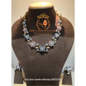 Cz necklece with stunning earrings